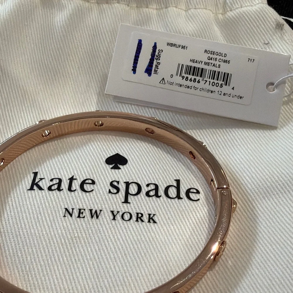 kate spade Rose Gold Rivet Accent Bangle Bracelet